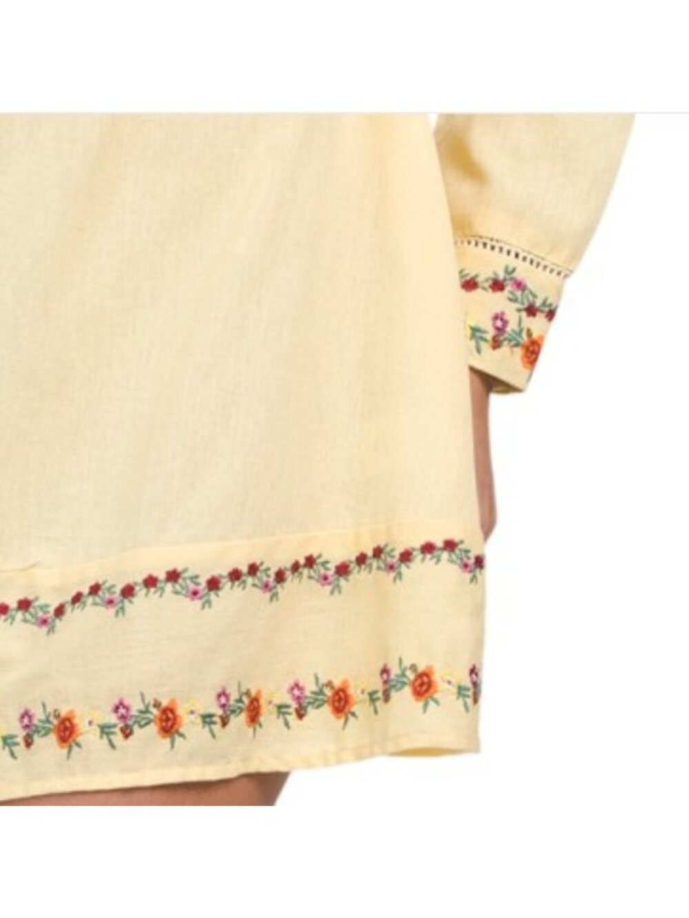 US TOGETHER Embroidered Long Sleeve Mini Dress - Picture 5 of 5